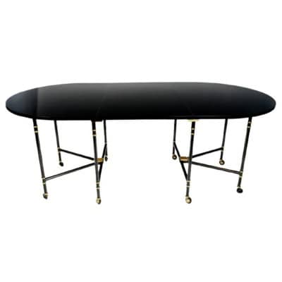 1960 Table ovale à rallonge, modèle Royale, pièce emblématique de la Maison Jansen France,