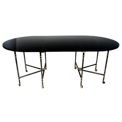 1960 Table ovale à rallonge, modèle Royale, pièce emblématique de la Maison Jansen France,