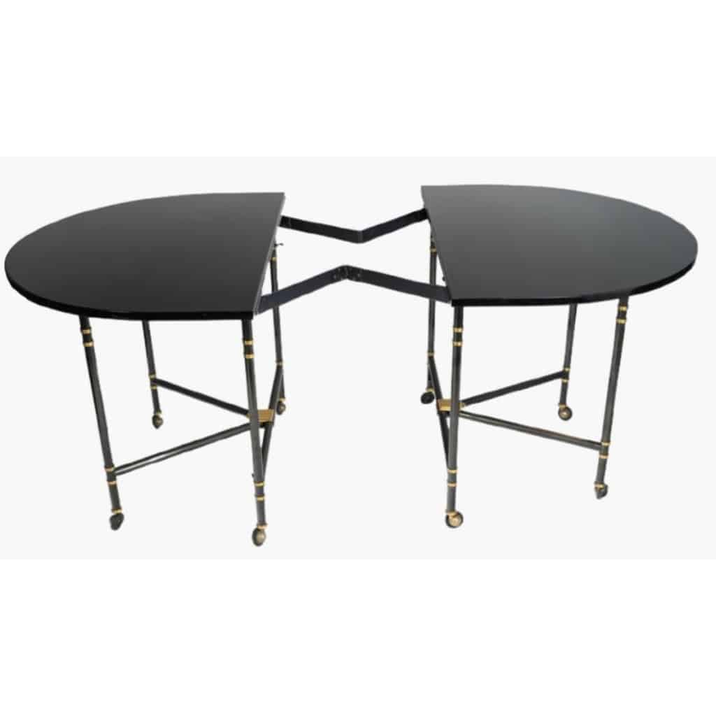 1960 Table ovale à rallonge, modèle Royale, pièce emblématique de la Maison Jansen France, 7