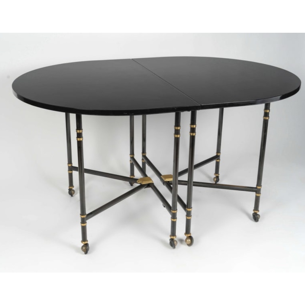 1960 Table ovale à rallonge, modèle Royale, pièce emblématique de la Maison Jansen France, 9
