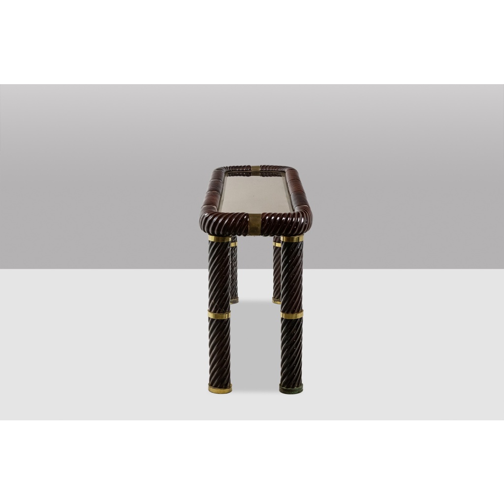 Tommaso Barbi. Console en céramique et plateau miroir. Italie, circa 1970 LS65151604 10
