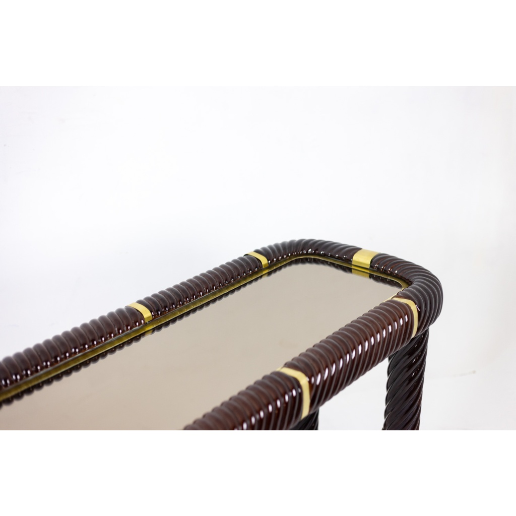 Tommaso Barbi. Console en céramique et plateau miroir. Italie, circa 1970 LS65151604 18