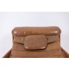 Fauteuil lounge et son ottoman, en orme blond et cuir. Années 1970 LS61501217 19