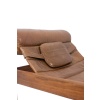 Fauteuil lounge et son ottoman, en orme blond et cuir. Années 1970 LS61501217 16