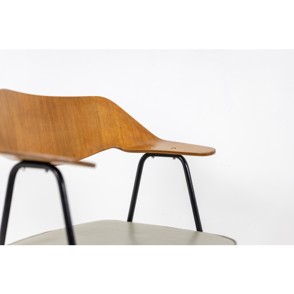Robin Day. Fauteuil de bureau en bois thermoformé. Airborne vers 1950-60 7