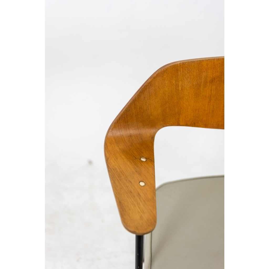 Robin Day. Fauteuil de bureau en bois thermoformé. Airborne vers 1950-60 4