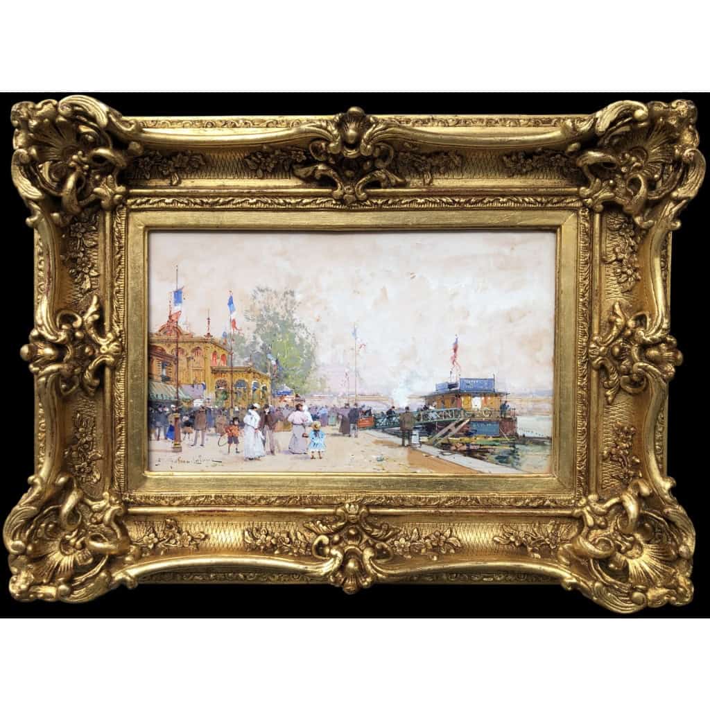 GALIEN LALOUE Peinture Française 20è Paris Pavillon Français Exposition Universelle 1900 Certificat d’authenticité 11