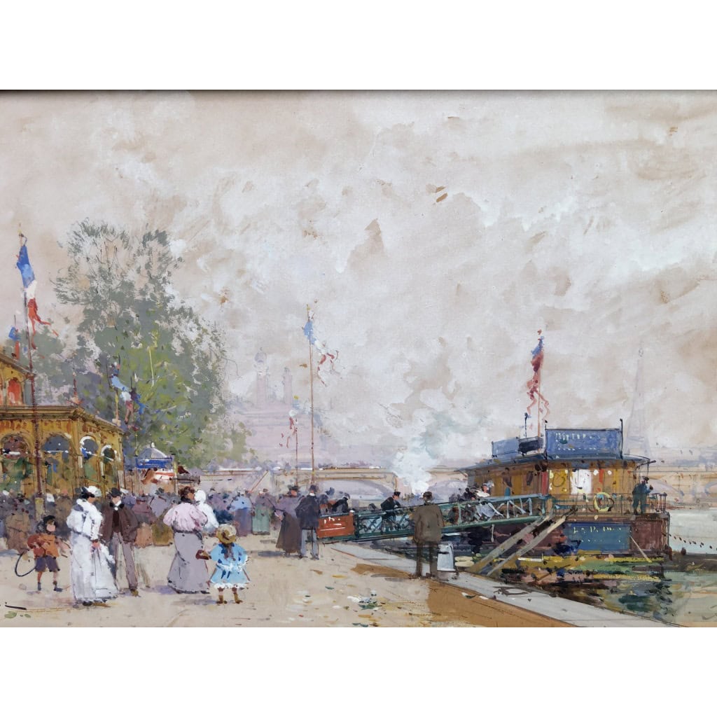 GALIEN LALOUE Peinture Française 20è Paris Pavillon Français Exposition Universelle 1900 Certificat d’authenticité 6