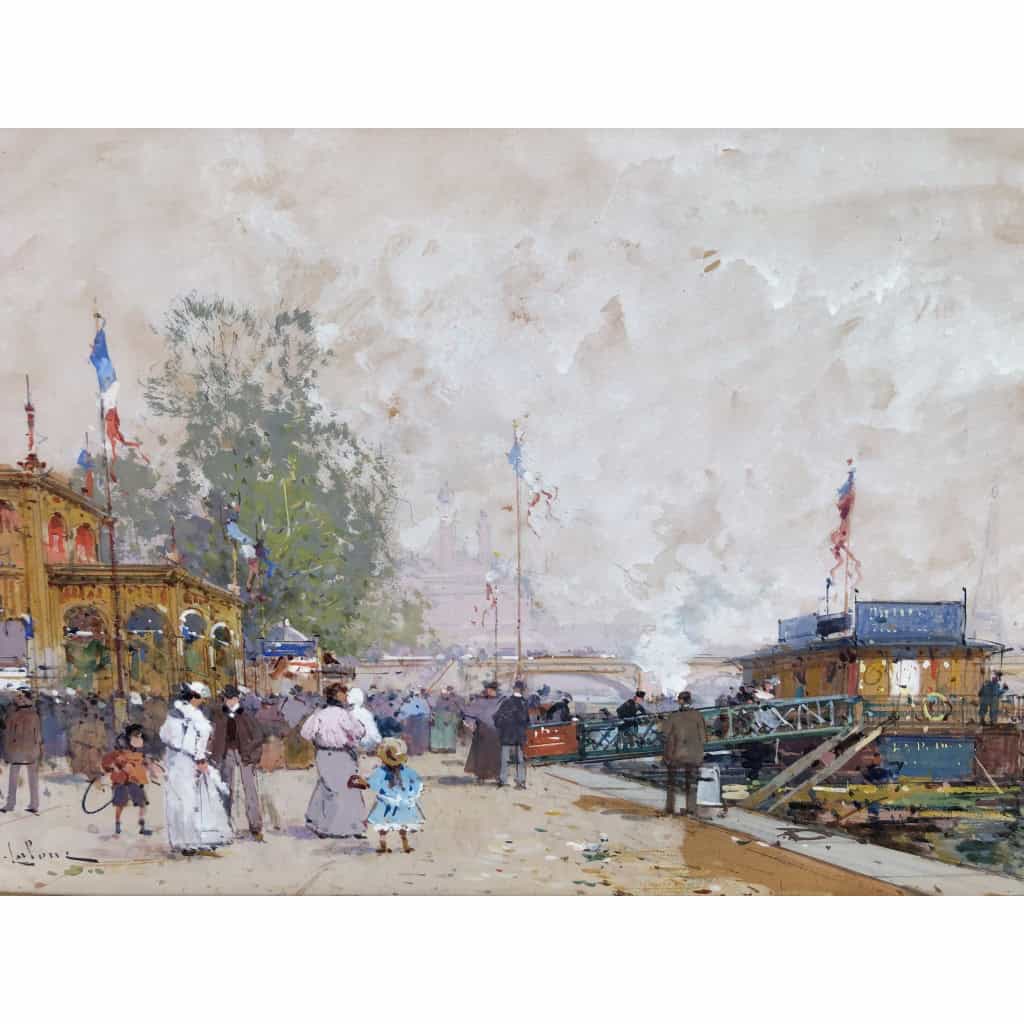 GALIEN LALOUE Peinture Française 20è Paris Pavillon Français Exposition Universelle 1900 Certificat d’authenticité 5