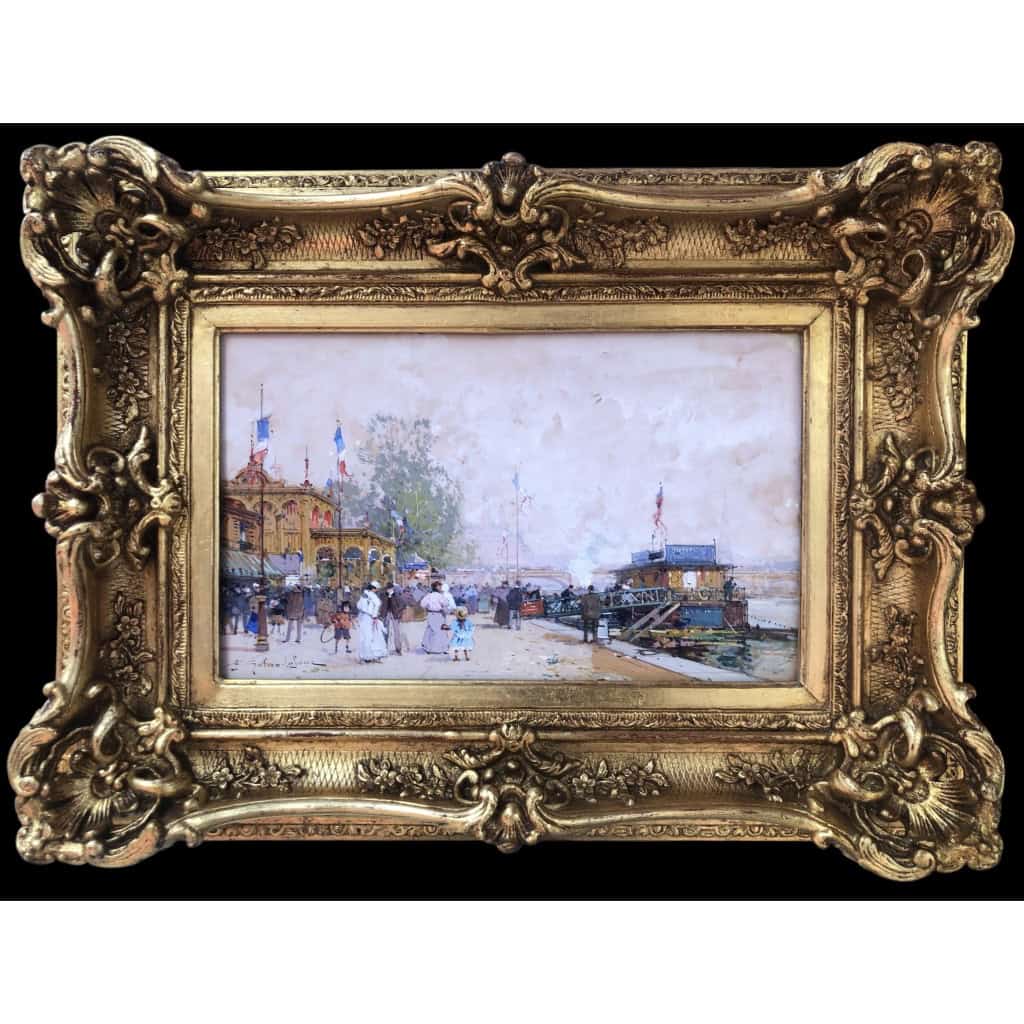 GALIEN LALOUE Peinture Française 20è Paris Pavillon Français Exposition Universelle 1900 Certificat d’authenticité 12