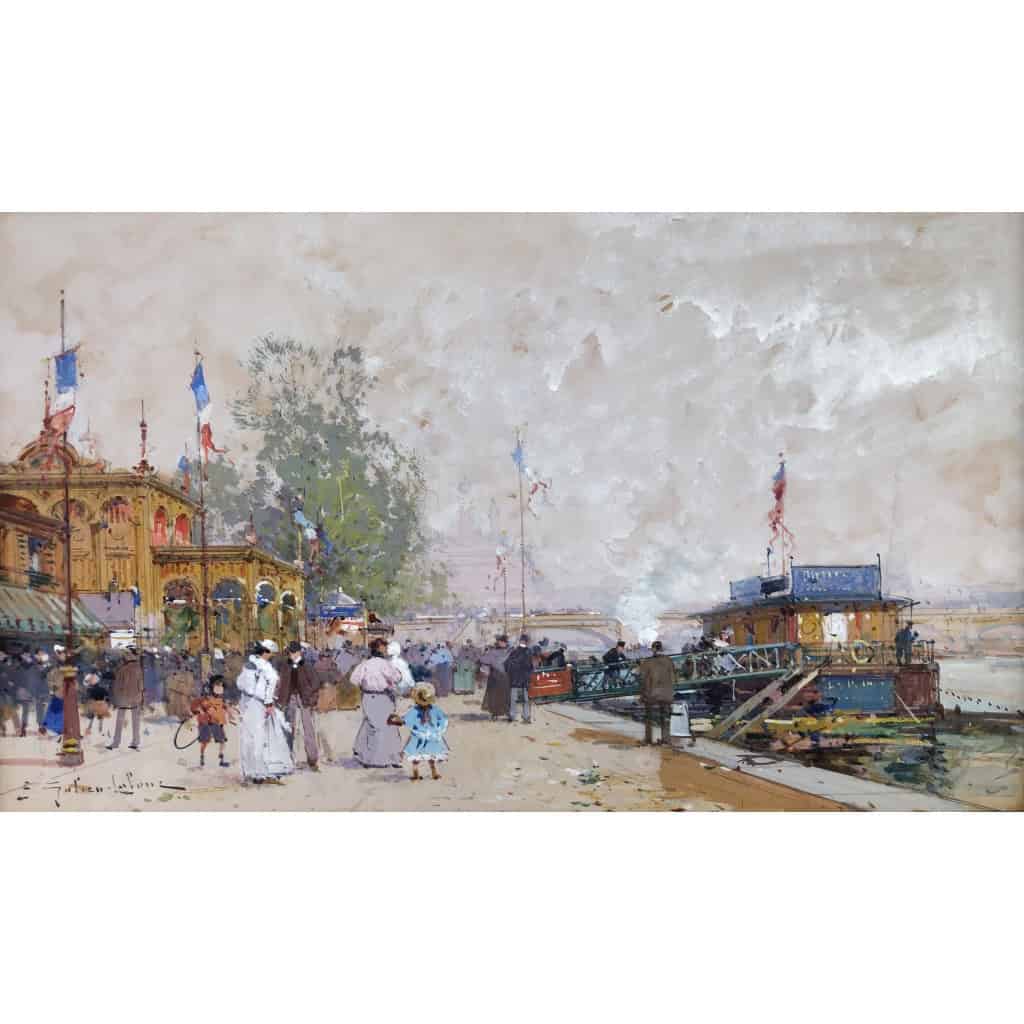 GALIEN LALOUE Peinture Française 20è Paris Pavillon Français Exposition Universelle 1900 Certificat d’authenticité 14