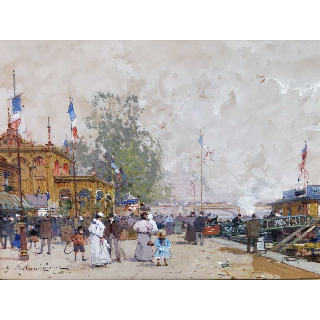 GALIEN LALOUE Peinture Française 20è Paris Pavillon Français Exposition Universelle 1900 Certificat d’authenticité 15