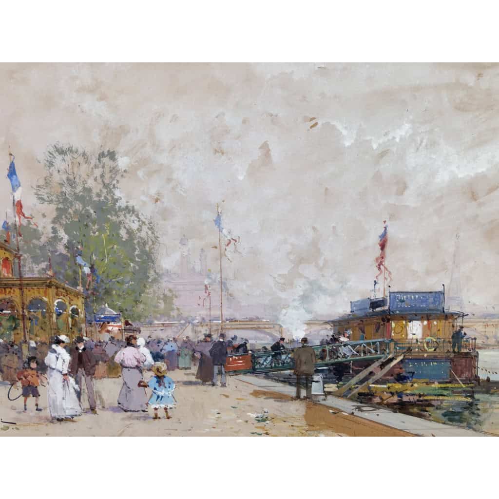 GALIEN LALOUE Peinture Française 20è Paris Pavillon Français Exposition Universelle 1900 Certificat d’authenticité 8