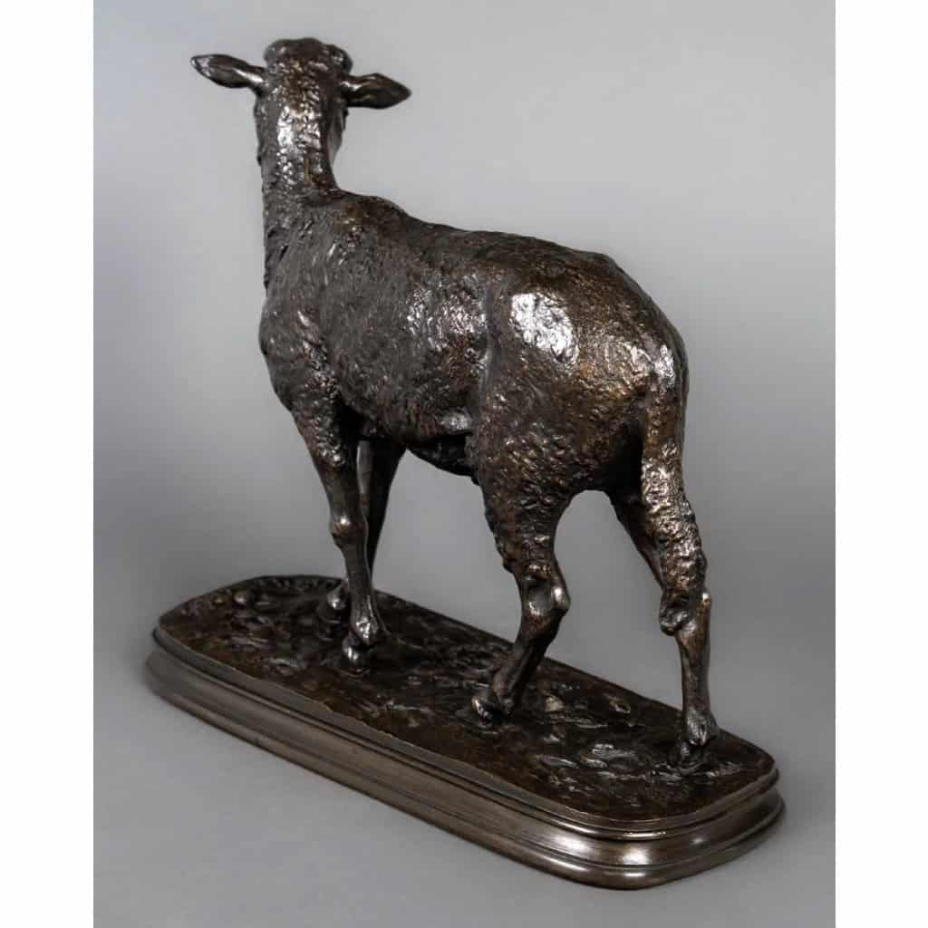Sculpture – Mouton Des Vosges Debout , Pierre – Jules Mêne (1864) – Bronze 7