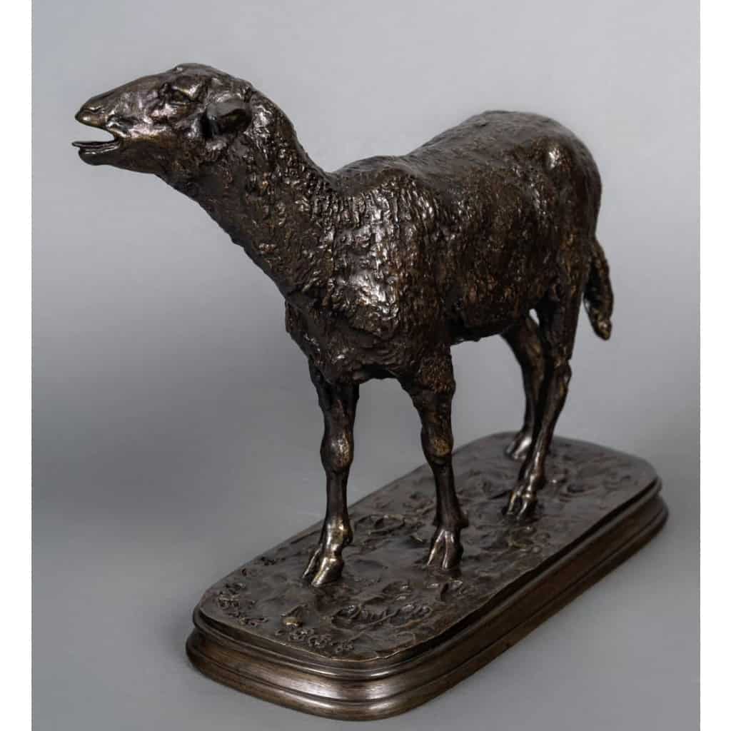 Sculpture – Mouton Des Vosges Debout , Pierre – Jules Mêne (1864) – Bronze 9
