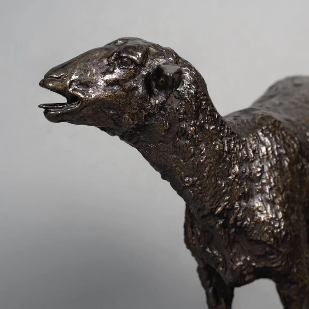 Sculpture – Mouton Des Vosges Debout , Pierre – Jules Mêne (1864) – Bronze 10