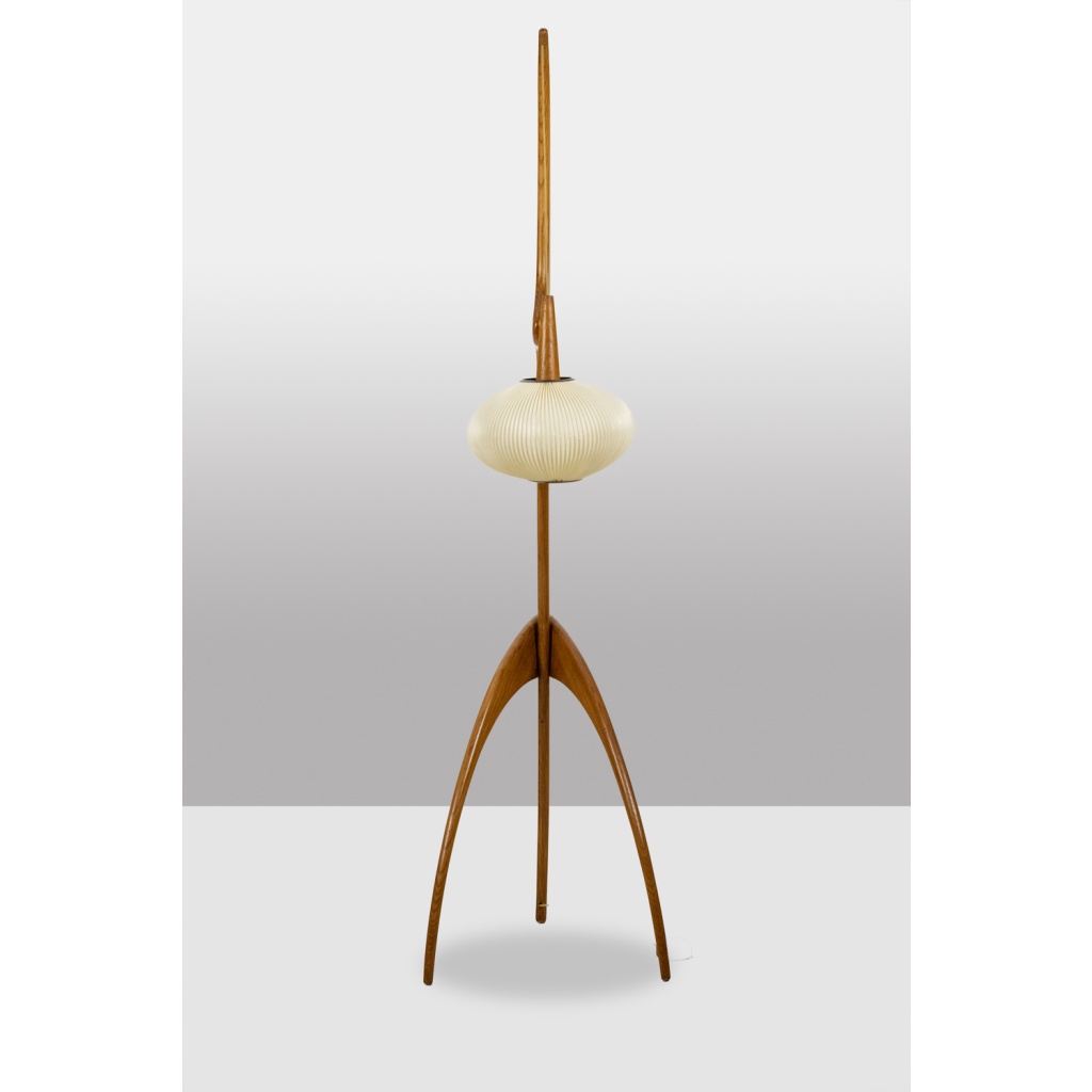 François Rispal. Lampe de sol, modèle « Mante religieuse ». Années 1950-60. LS56591406 9
