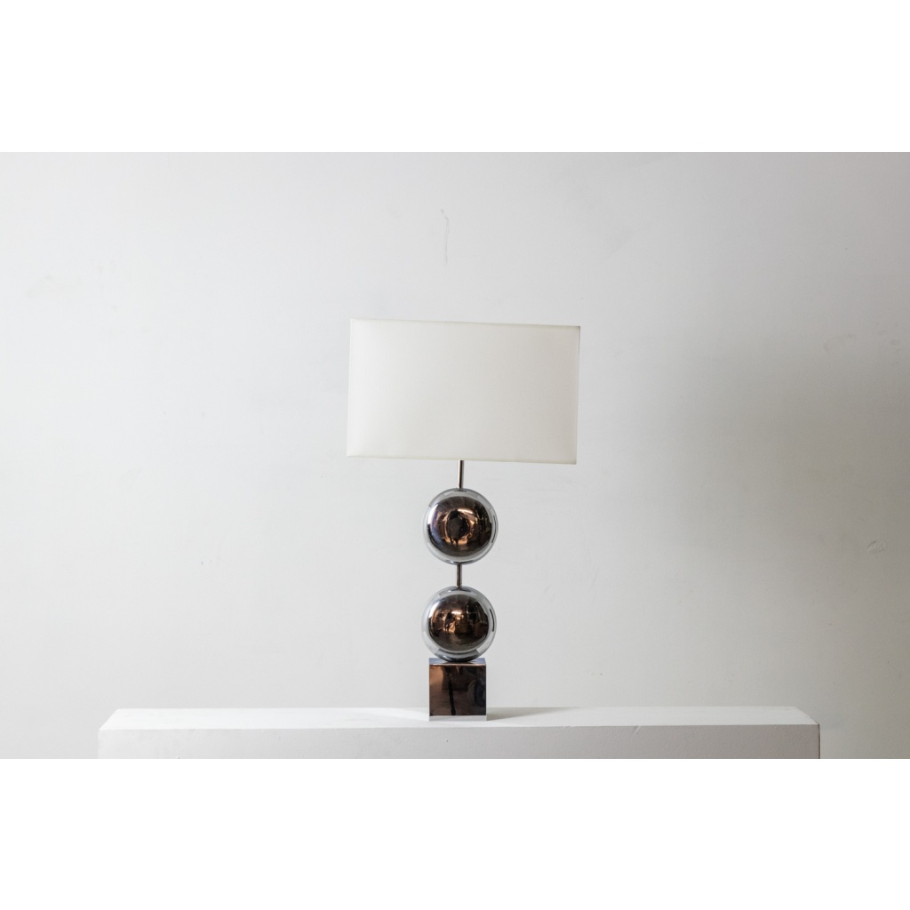 Lampe en métal chromé. Signée Chalier Paris. Années 1970 LS6558259 5