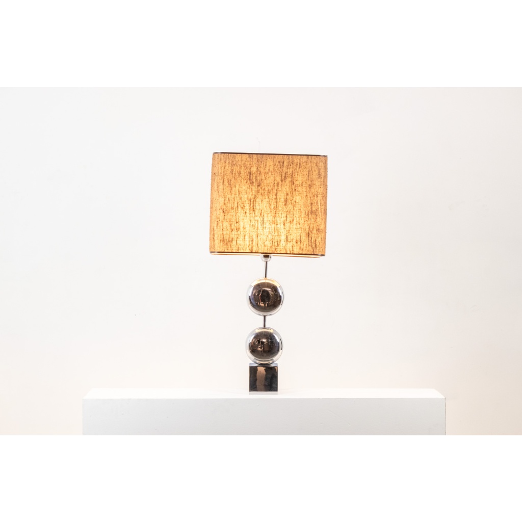 Lampe en métal chromé. Signée Chalier Paris. Années 1970 LS6558259 8
