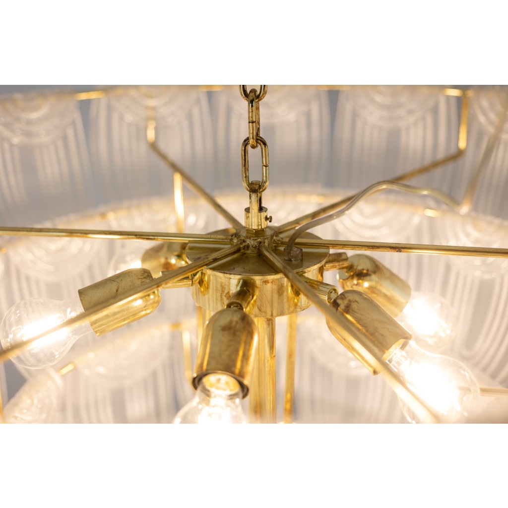 Lustre en verre de Murano blanc translucide. Italie, travail contemporain. LS64641401 10