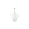 Lustre en verre de Murano blanc translucide. Italie, travail contemporain. LS64641401 14