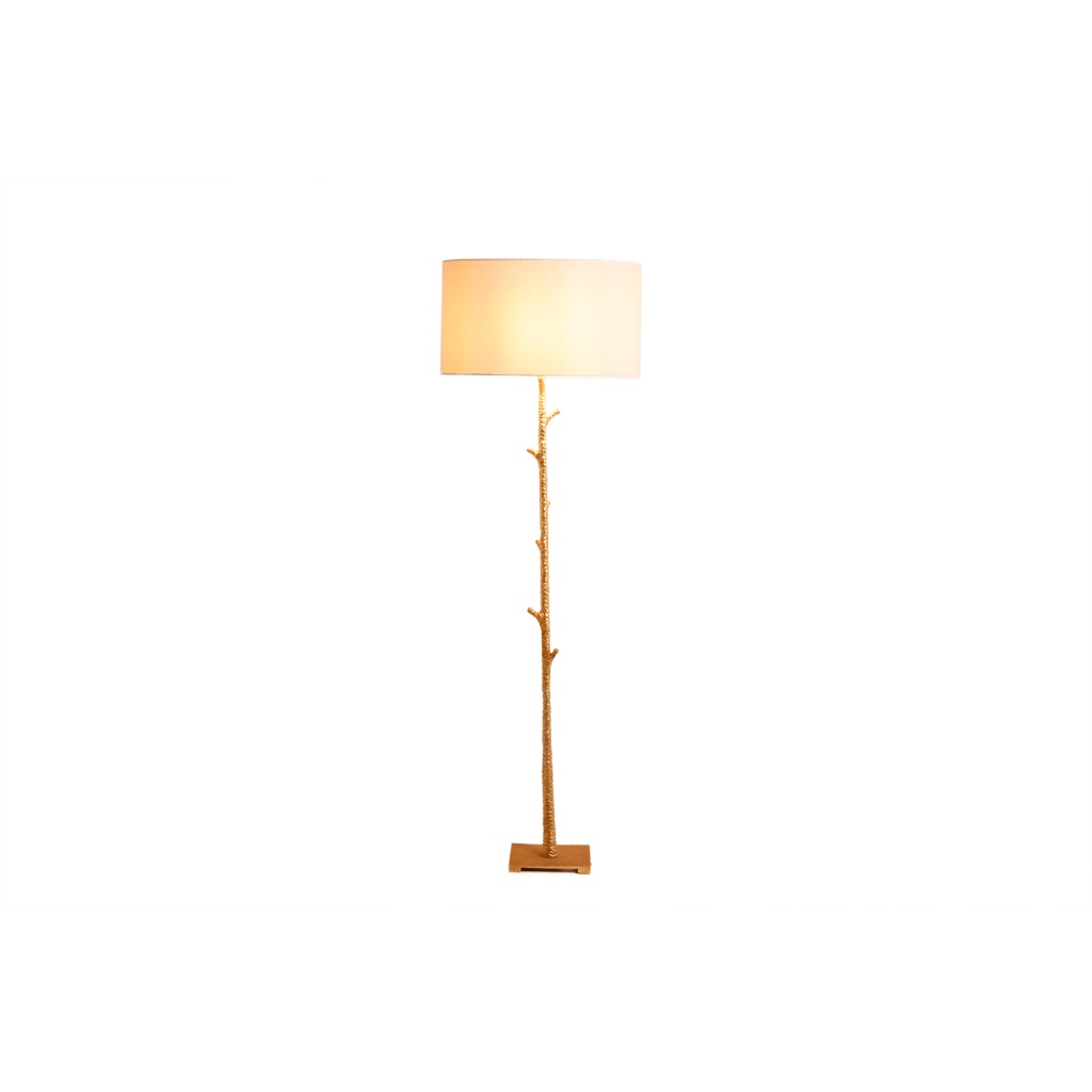 Paire de lampadaires en métal doré. 20e siècle. LS6548851/1P 4