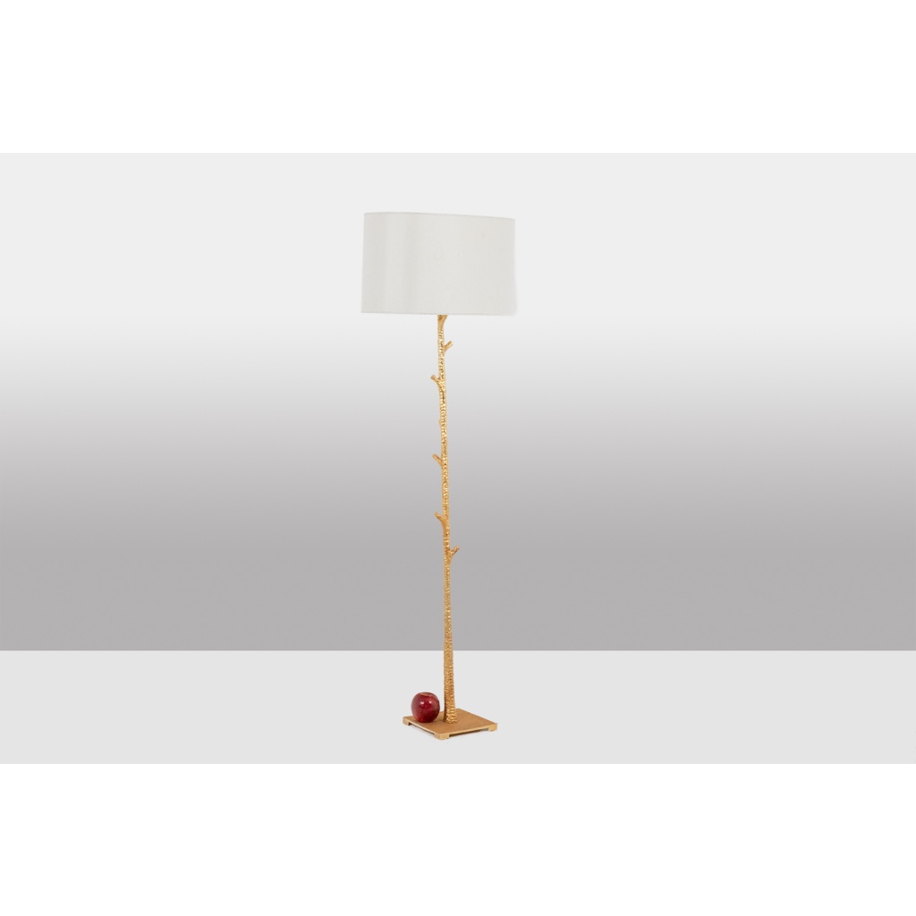 Paire de lampadaires en métal doré. 20e siècle. LS6548851/1P 5