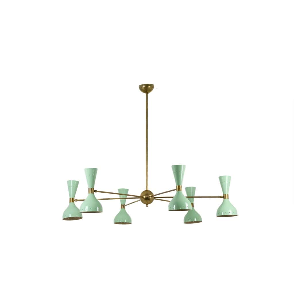 Lustre rayonnant de forme diabolo à 12 lumières. Contemporain. LS65881156T 3