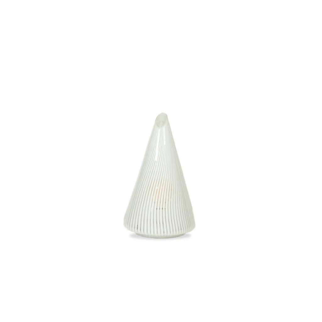 Lampe conique en verre de Murano à motifs rayés blancs. Années 70. LS6573256K 3