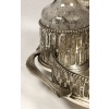 ODIOT – CABARET EN ARGENT MASSIF ET 4 FLACONS EN CRISTAL XIXe 24