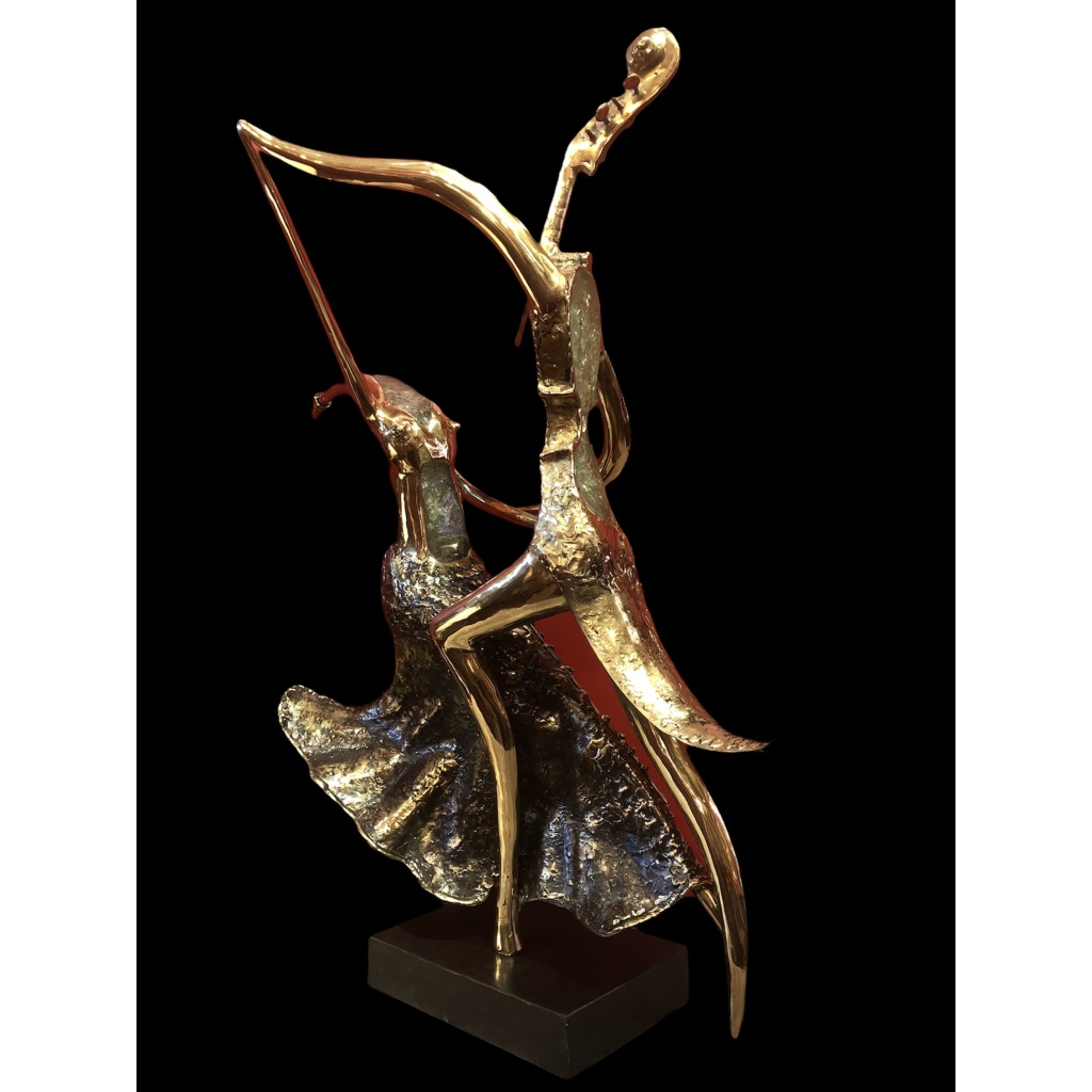 Couple de danseurs par Christian NOWACZYK Sculpture 20è siècle 4