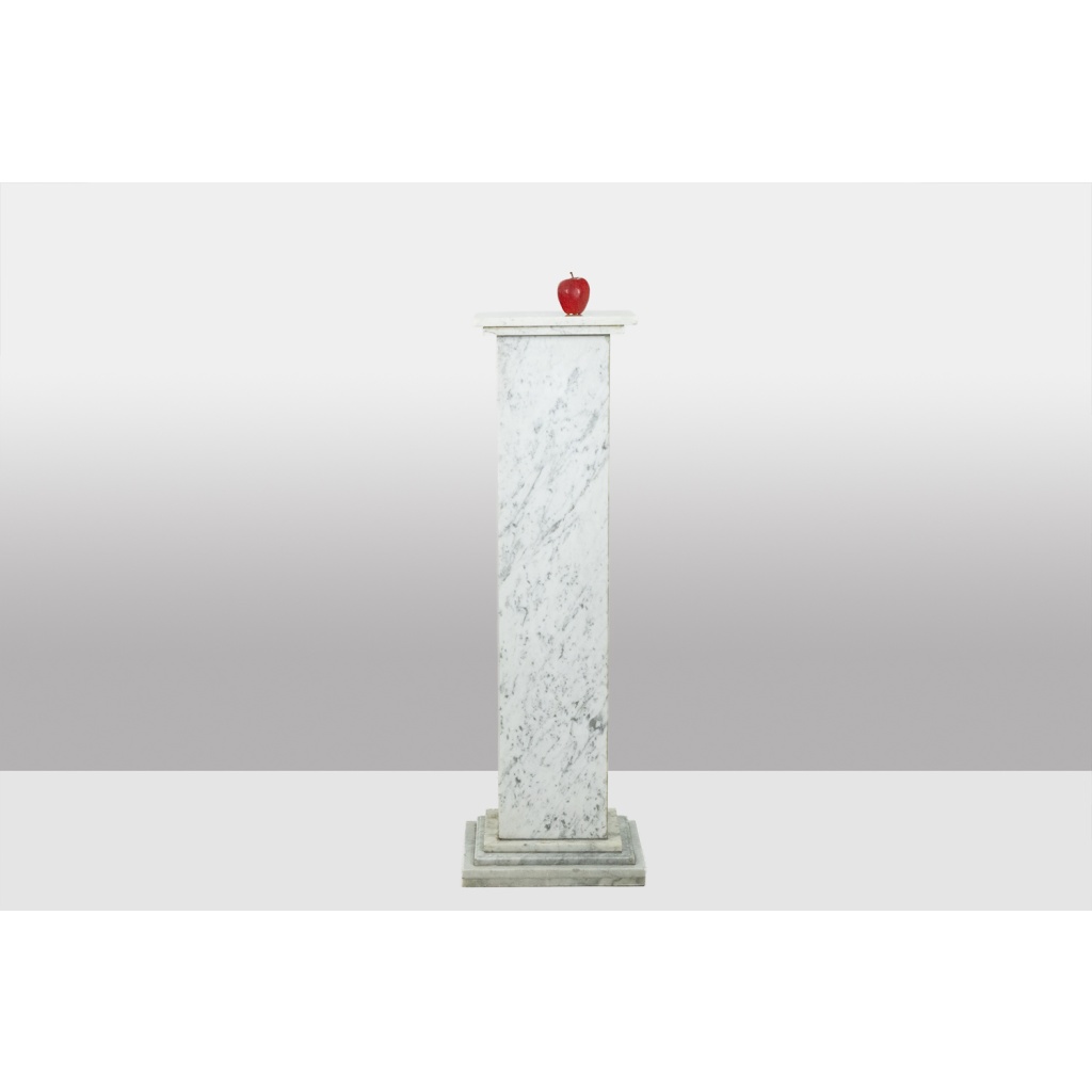 Paire de colonnes de style Art Déco, en marbre blanc, XXe siècle. LS6476409P 23