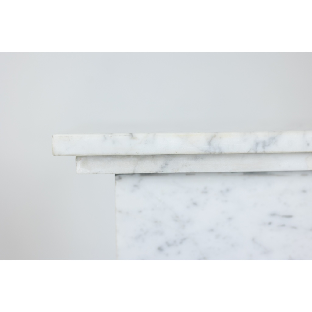 Paire de colonnes de style Art Déco, en marbre blanc, XXe siècle. LS6476409P 7