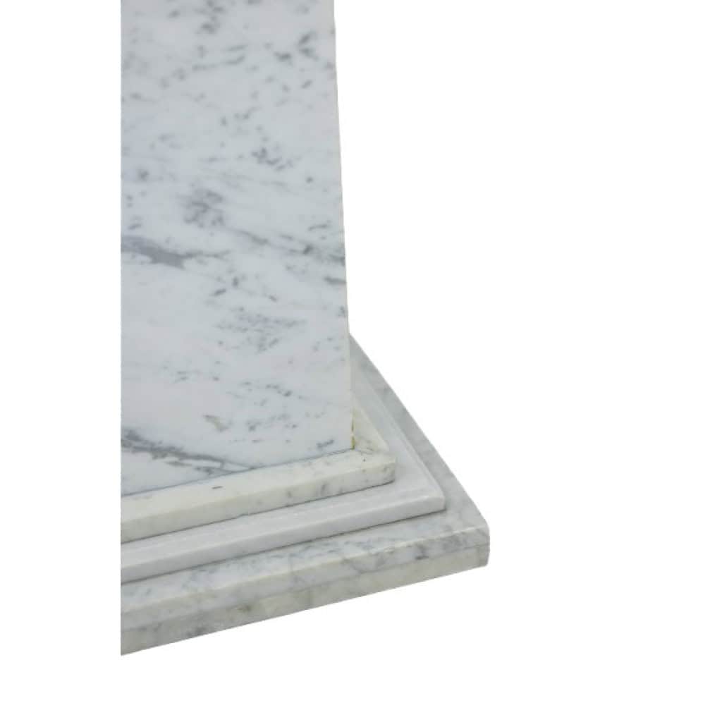 Paire de colonnes de style Art Déco, en marbre blanc, XXe siècle. LS6476409P 4