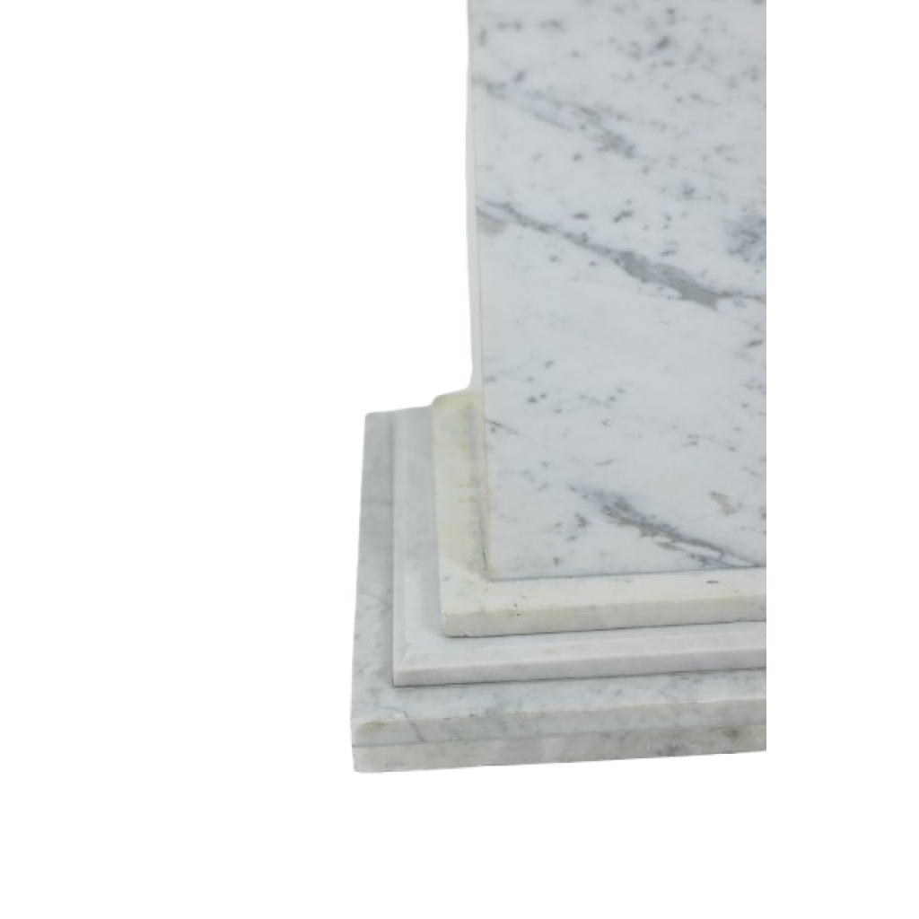 Paire de colonnes de style Art Déco, en marbre blanc, XXe siècle. LS6476409P 6