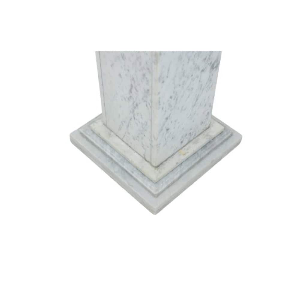 Paire de colonnes de style Art Déco, en marbre blanc, XXe siècle. LS6476409P 17