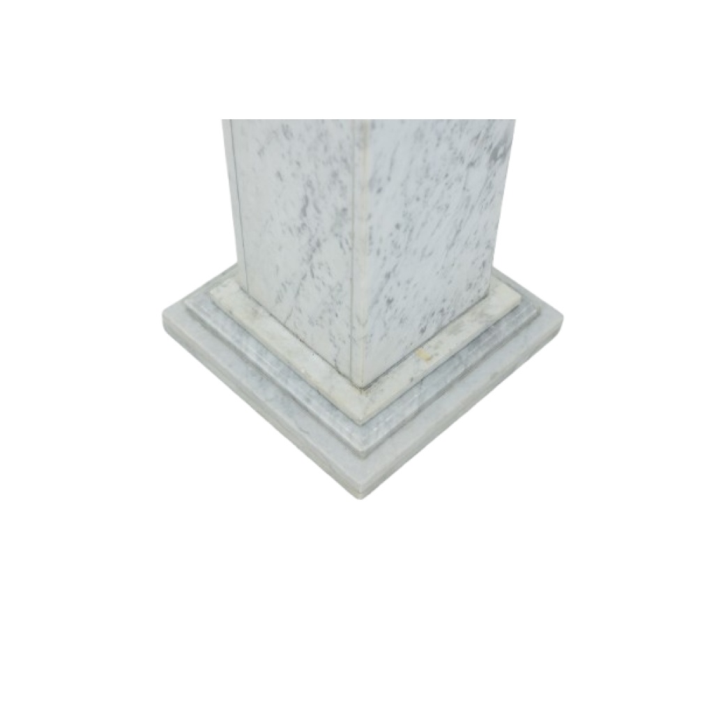 Paire de colonnes de style Art Déco, en marbre blanc, XXe siècle. LS6476409P 17