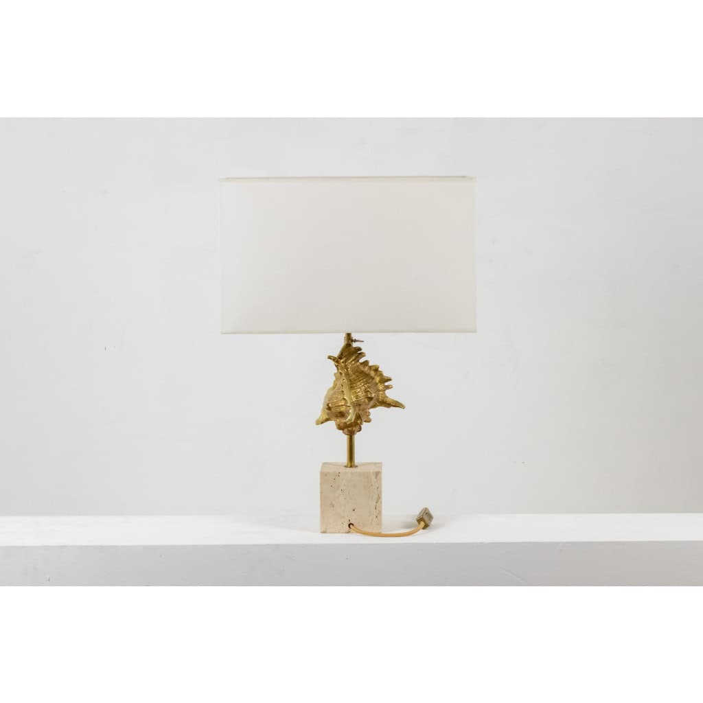 Maison Charles. Lampe coquillage en bronze doré. France, années 1970 LS65851021 6