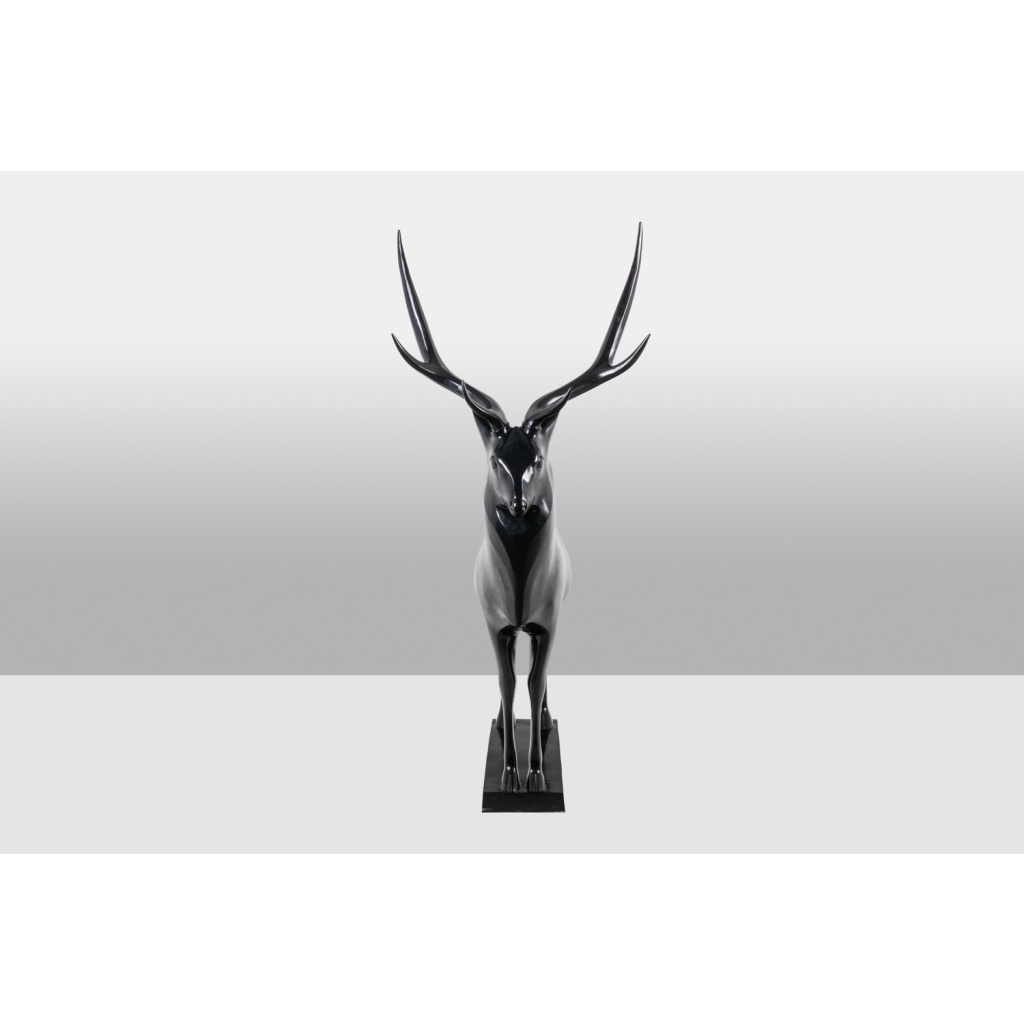 François Pompon. Cerf, sculpture en bronze grandeur nature. Tirage 2006. LS659260003D 6