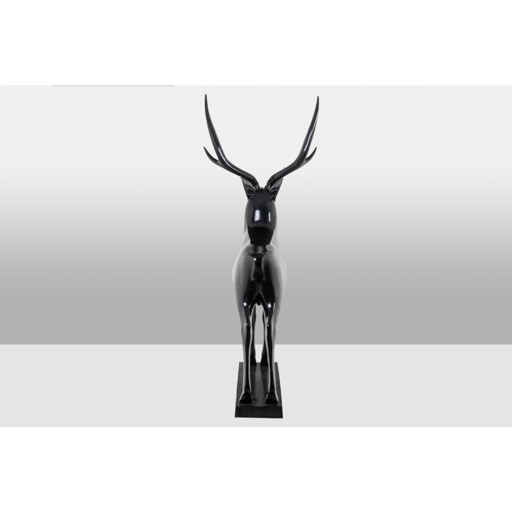François Pompon. Cerf, sculpture en bronze grandeur nature. Tirage 2006. LS659260003D 12