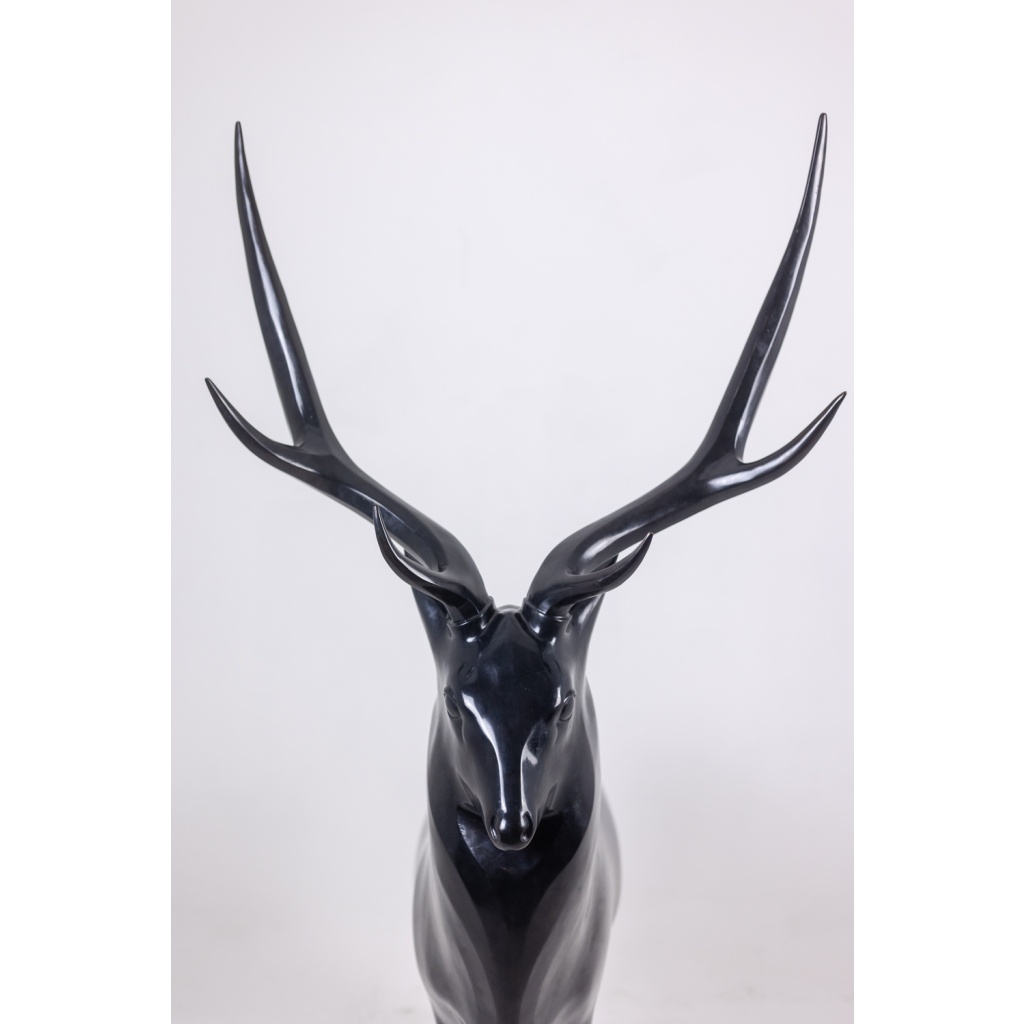 François Pompon. Cerf, sculpture en bronze grandeur nature. Tirage 2006. LS659260003D 10