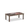 Capron. Table basse « navette » en grès émaillé noir et rouge. Années 1960. LS66291834 11