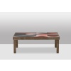 Capron. Table basse « navette » en grès émaillé noir et rouge. Années 1960. LS66291834 18
