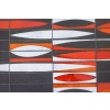 Capron. Table basse « navette » en grès émaillé noir et rouge. Années 1960. LS66291834 17