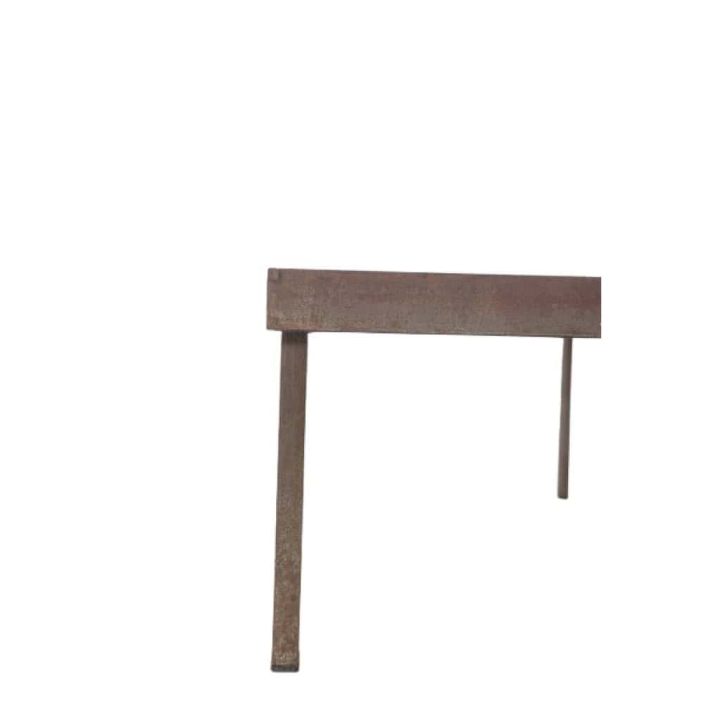 Capron. Table basse « navette » en grès émaillé noir et rouge. Années 1960. LS66291834 4