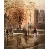 STEIN Georges Paris Animation at Notre Dame from the Quays Oil On Canvas Signed Certificate of Authenticity 16 STEIN Georges Paris Animation at Notre Dame from the Quays Oil On Canvas Signed Certificate of Authenticity 16