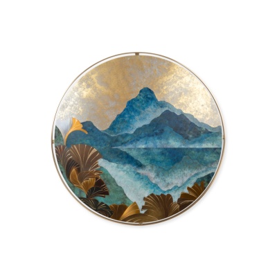 Tableau en marqueterie de laiton oxydé. Contemporain. LS65302405P