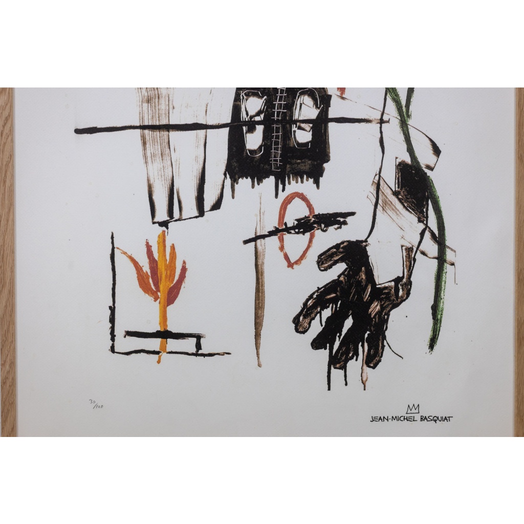 Jean-Michel Basquiat. Numbered color silkscreen print. 1990s. LS6633B89/1 6