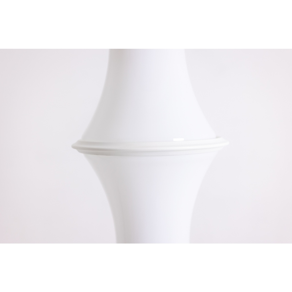 Enrico Tronconi Lampadaire « Bambou », en verre opalin blanc. Années 70. LS6571887T 5