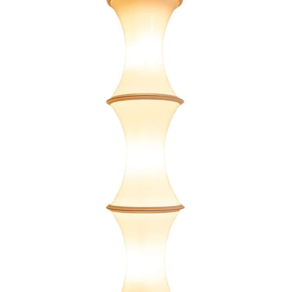 Enrico Tronconi Lampadaire « Bambou », en verre opalin blanc. Années 70. LS6571887T 10